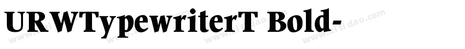 URWTypewriterT Bold字体转换